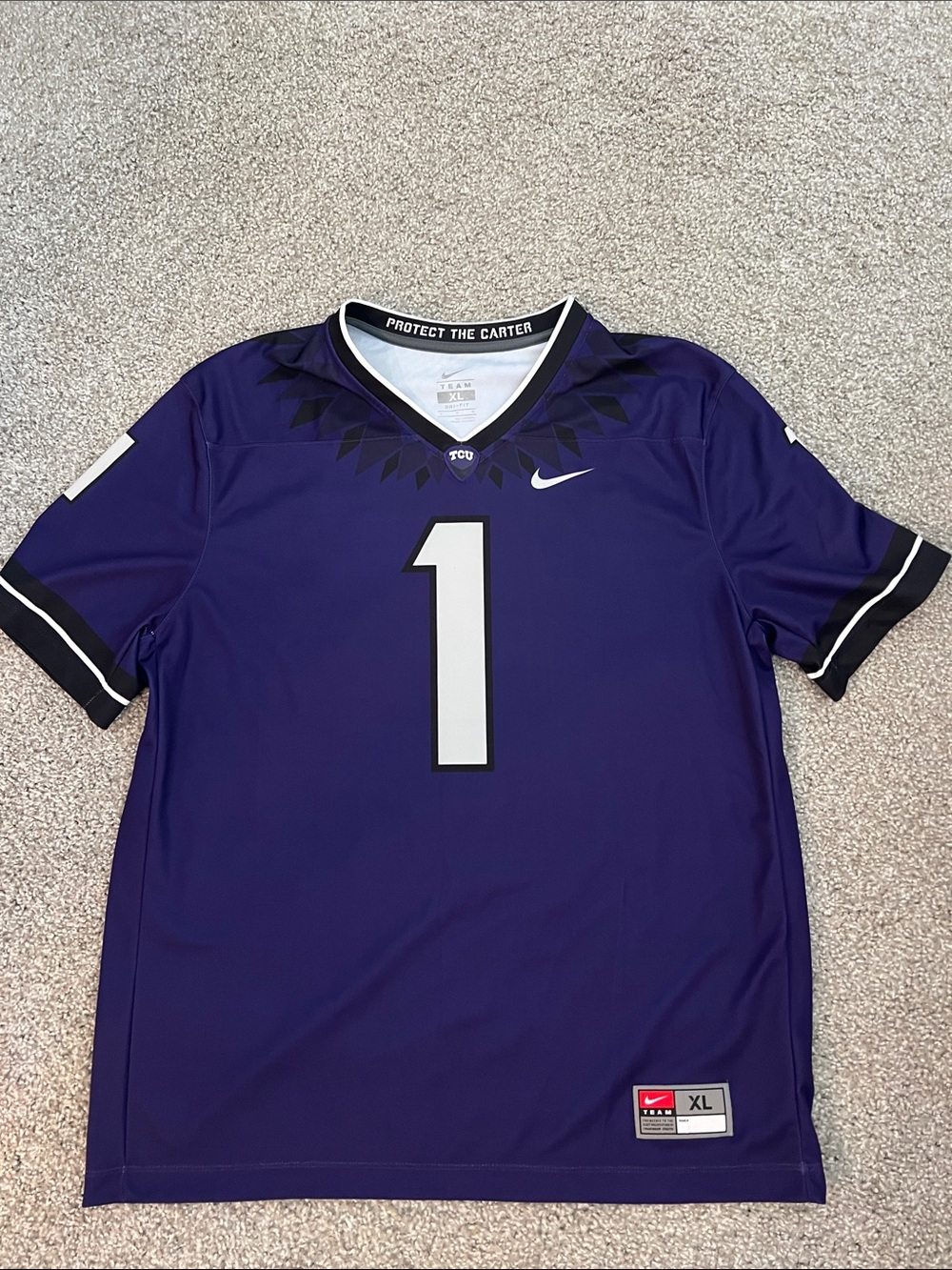 Nike Purple TCU #1 Men’s Football Jersey